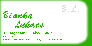 bianka lukacs business card