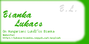 bianka lukacs business card